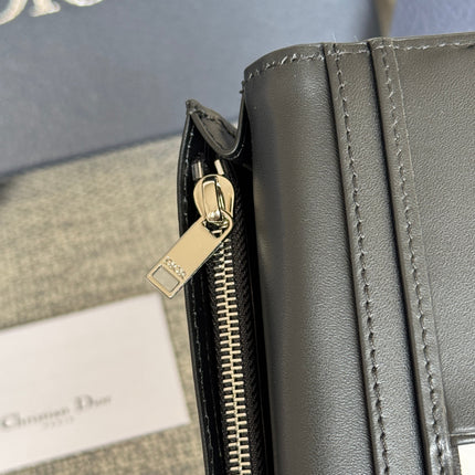 VERTICAL LONG WALLET 19 IN BLACK MONOGRAM OBLIQUE JACQUARD