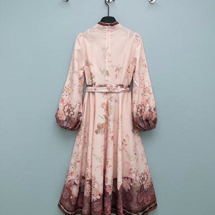 ZIMMERMANN 26S STAND COLLAR LONG-SLEEVE DRESS STYLE 137