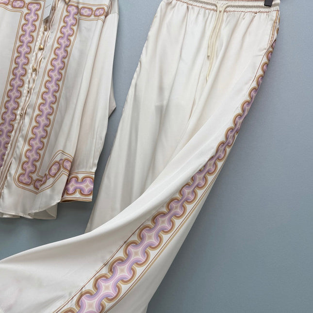 ZIMMERMANN 26S TOP AND WIDE-LEG PANTS SET STYLE 98