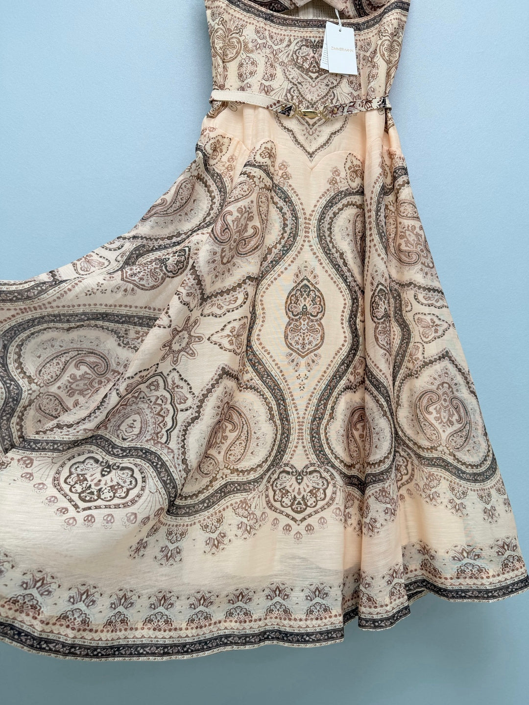 ZIMMERMANN 26S PATTERNED SPAGHETTI STRAP DRESS STYLE 96