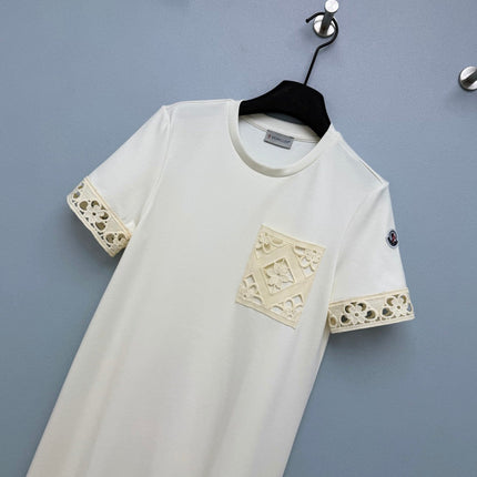 MONCLER 26S LACE-TRIM T-SHIRT DRESS 704