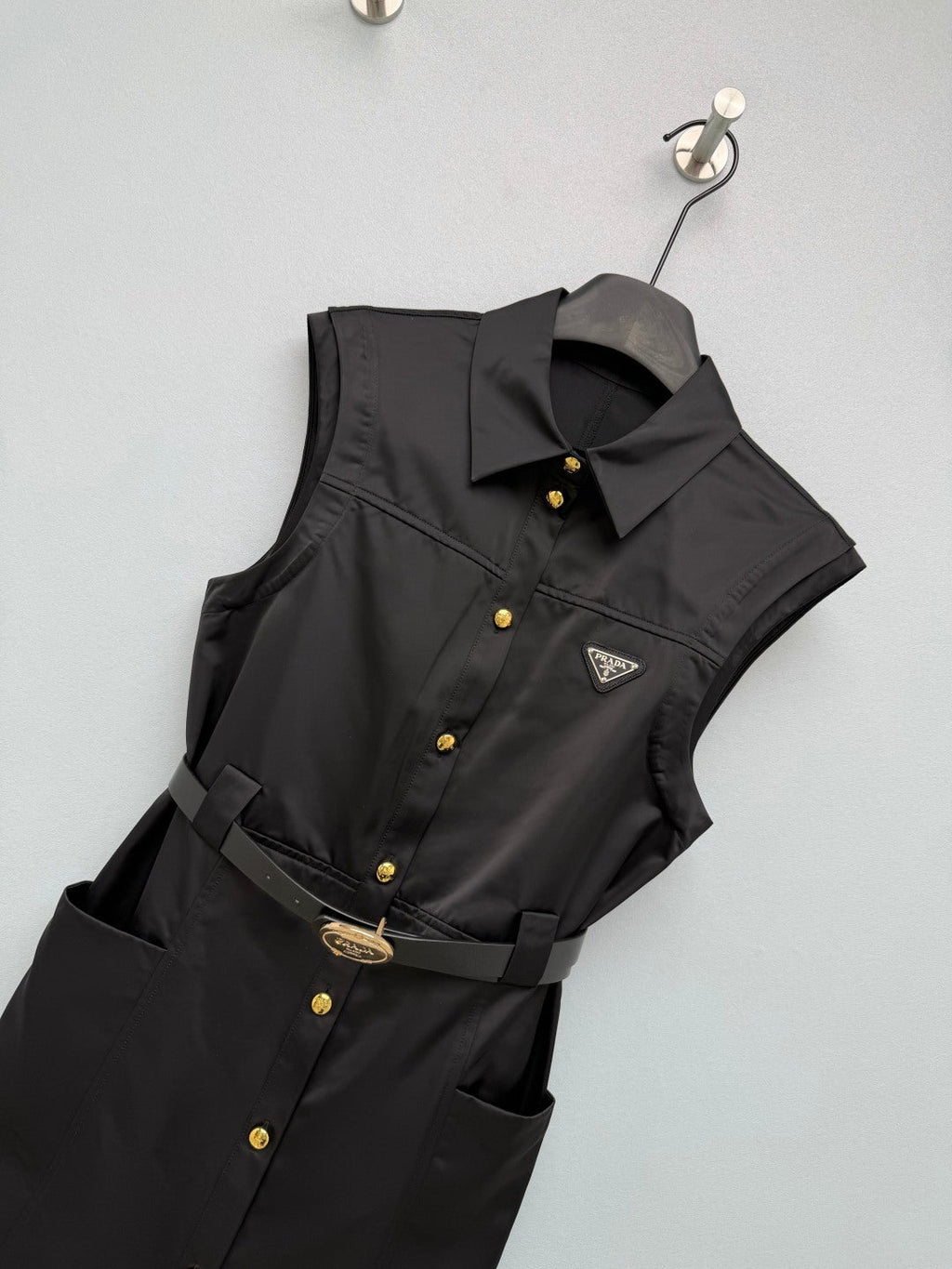 PRADA 26S SLEEVELESS COLLARED DRESS STYLE 867