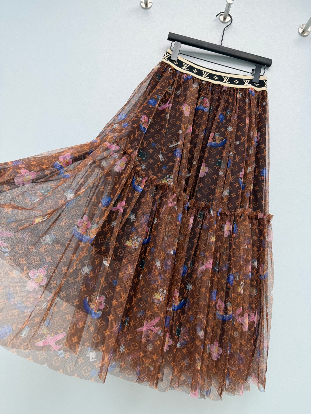 LV 26S PATTERNED CHIFFON SKIRT STYLE 171