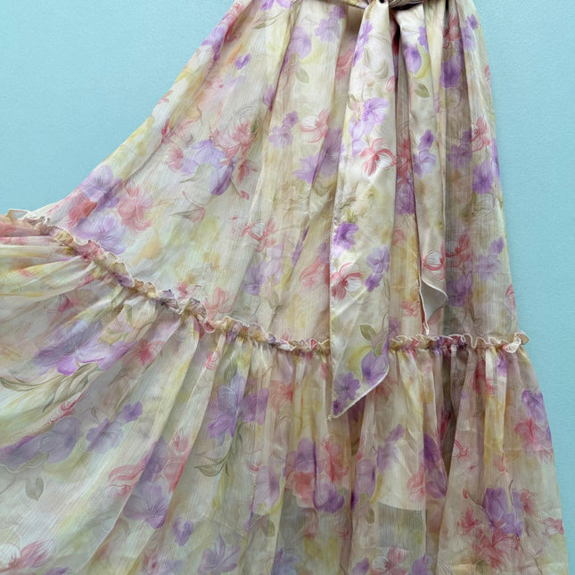 ZIMMERMANN 26S FLORAL SILK MAXI DRESS STYLE 254
