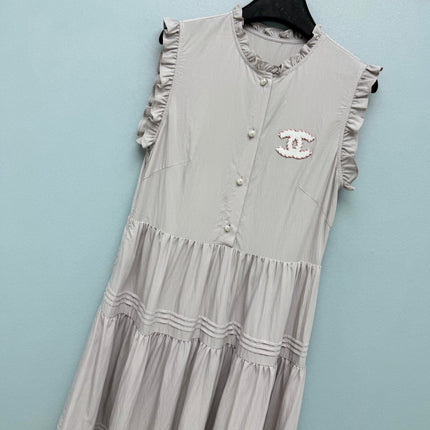 CHANEL 26S PLEATED SLEEVELESS DRESS STYLE 1128