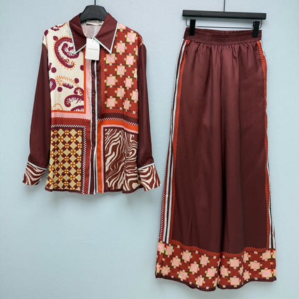 ZIMMERMANN 26S SHIRT AND WIDE LEG PANTS SET STYLE 245