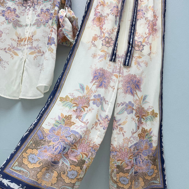 ZIMMERMANN 26S SHIRT & WIDE LEG PANTS SET STYLE 198