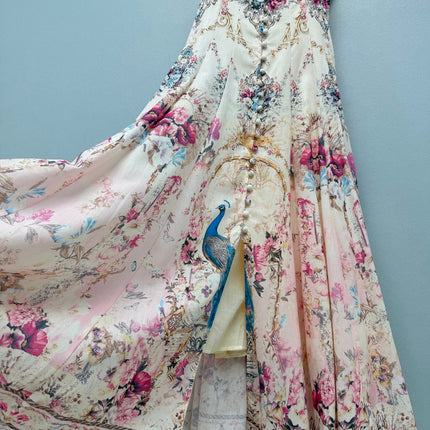 ZIMMERMANN 26S PEACOCK FLORAL MIDI DRESS STYLE 197