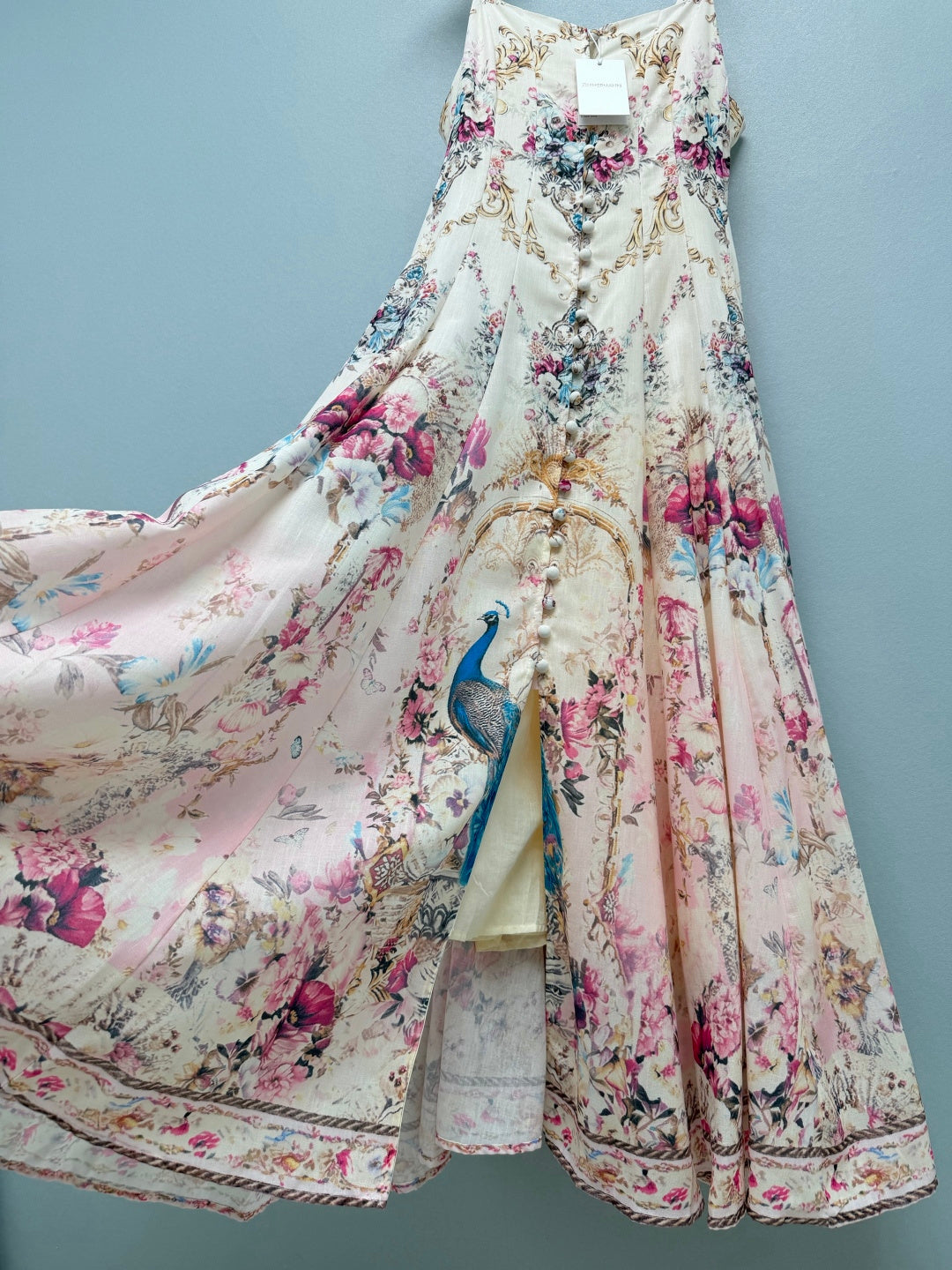 ZIMMERMANN 26S PEACOCK FLORAL MIDI DRESS STYLE 197