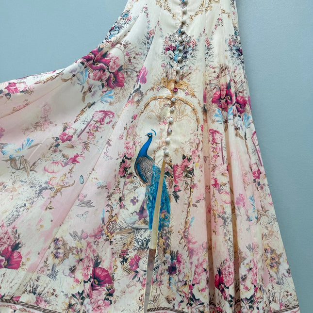 ZIMMERMANN 26S PEACOCK FLORAL MIDI DRESS STYLE 197