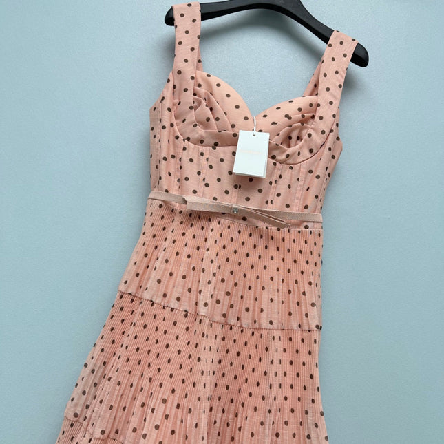 ZIMMERMANN 26S POLKA DOT TIERED MIDI DRESS STYLE 193