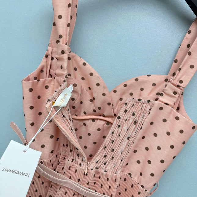 ZIMMERMANN 26S POLKA DOT TIERED MIDI DRESS STYLE 193