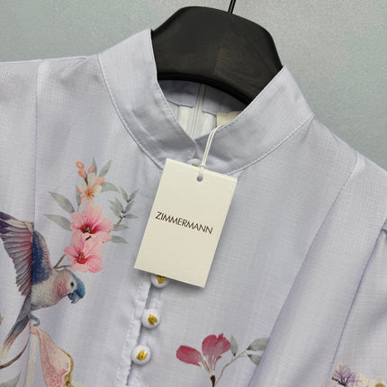 ZIMMERMANN 26S FLORAL PUFF SLEEVE MINI DRESS STYLE 190