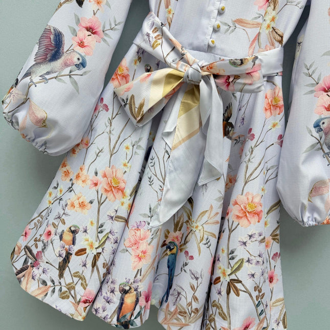 ZIMMERMANN 26S FLORAL PUFF SLEEVE MINI DRESS STYLE 190