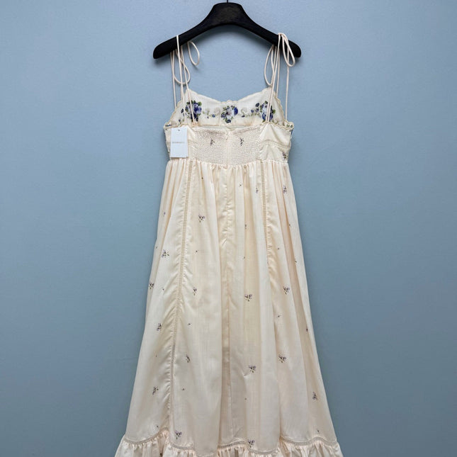 ZIMMERMANN 26 FLORAL TIE STRAP MIDI DRESS STYLE 224