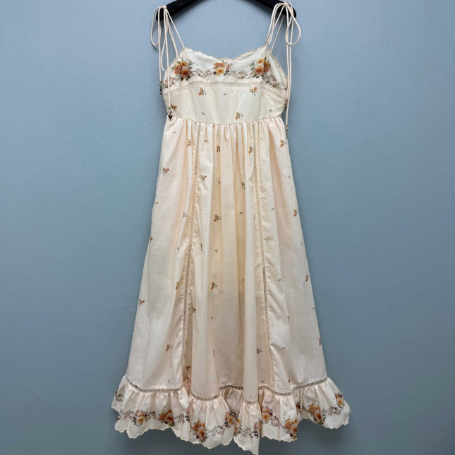 ZIMMERMANN 26 FLORAL TIE STRAP MIDI DRESS STYLE 223