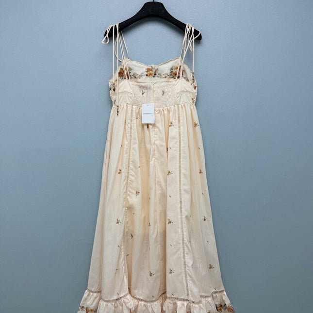 ZIMMERMANN 26 FLORAL TIE STRAP MIDI DRESS STYLE 223