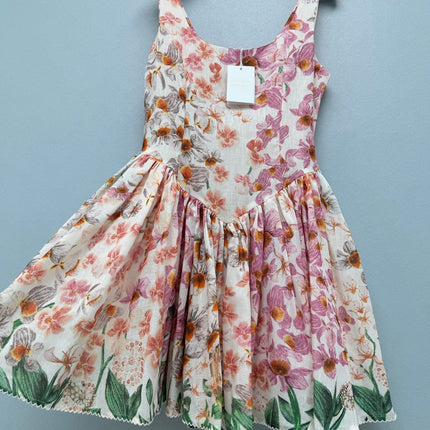 ZIMMERMANN 26 FLORAL PRINT BABYDOLL MINI DRESS STYLE 222