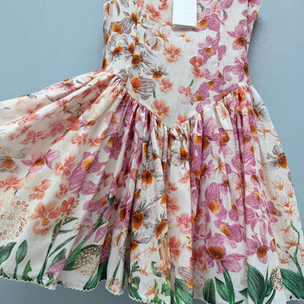 ZIMMERMANN 26 FLORAL PRINT BABYDOLL MINI DRESS STYLE 222