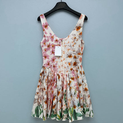 ZIMMERMANN 26 FLORAL PRINT BABYDOLL MINI DRESS STYLE 222