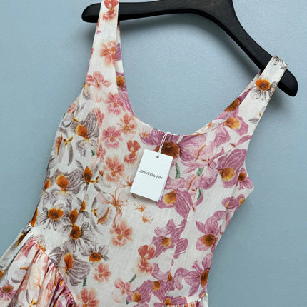 ZIMMERMANN 26 FLORAL PRINT BABYDOLL MINI DRESS STYLE 222