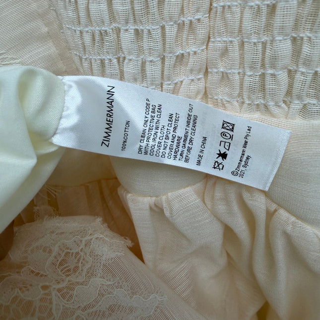 ZIMMERMANN 26S LACE-TRIM CORSET MIDI DRESS 319