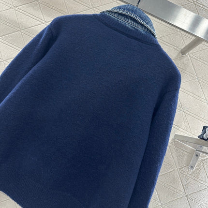 MIUMIU KNIT JACKET WITH DENIM STYLE 737