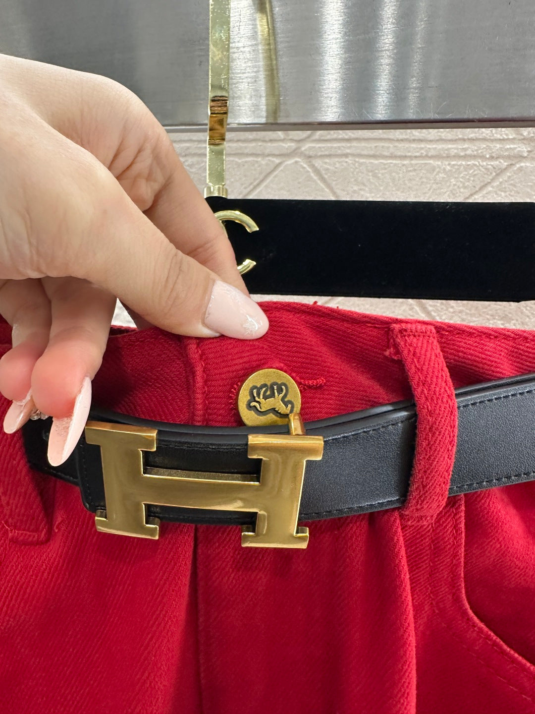 HERMES 25S HIGH-WAIST STRAIGHT JEANS 352