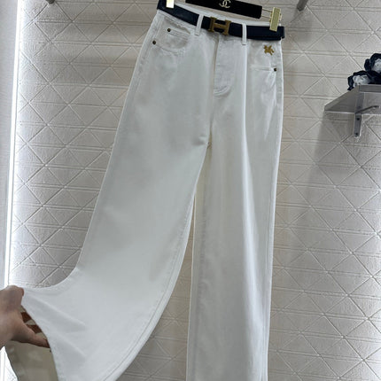 HERMES 25S HIGH-WAIST STRAIGHT JEANS 353