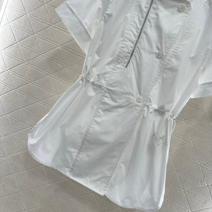 HERMES 25S SHORT-SLEEVE SHIRT DRESS 382