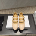 CELINE 26S BALLET FLATS IN BEIGE CALFSKIN