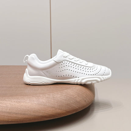 HM 26S TRAIL SNEAKERS IN WHITE PERFORATED CALFSKIN