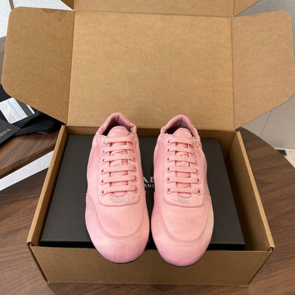 PRADA 25S SNEAKER IN PINK SILK