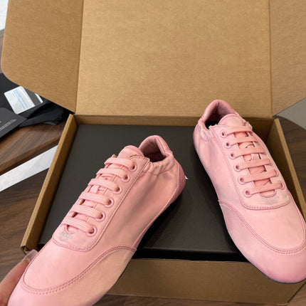 PRADA 25S SNEAKER IN PINK SILK