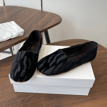 THE ROW 26S MARY JANES IN BLACK ZEBRA PRINT PONY HAIR