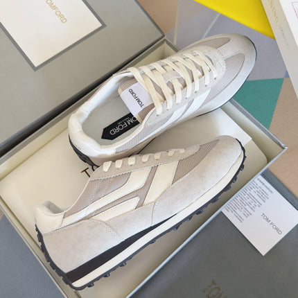 TOM FORD 26S SNEAKERS IN LIGHT BEIGE SUEDE
