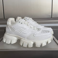 PRADA 26S CLOUDBUST THUNDER SNEAKERS 60MM IN WHITE MESH FABRIC AND TPU