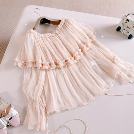 CHLOE 26S OFF-SHOULDER SILK TOP STYLE 122