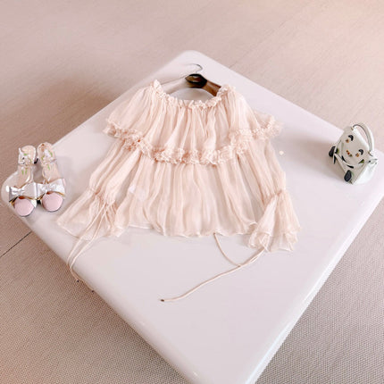 CHLOE 26S OFF-SHOULDER SILK TOP STYLE 122