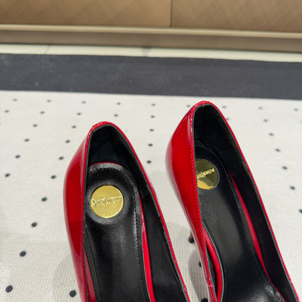 NORMA PUMPS IN RED GLOSSY SHEEPSKIN
