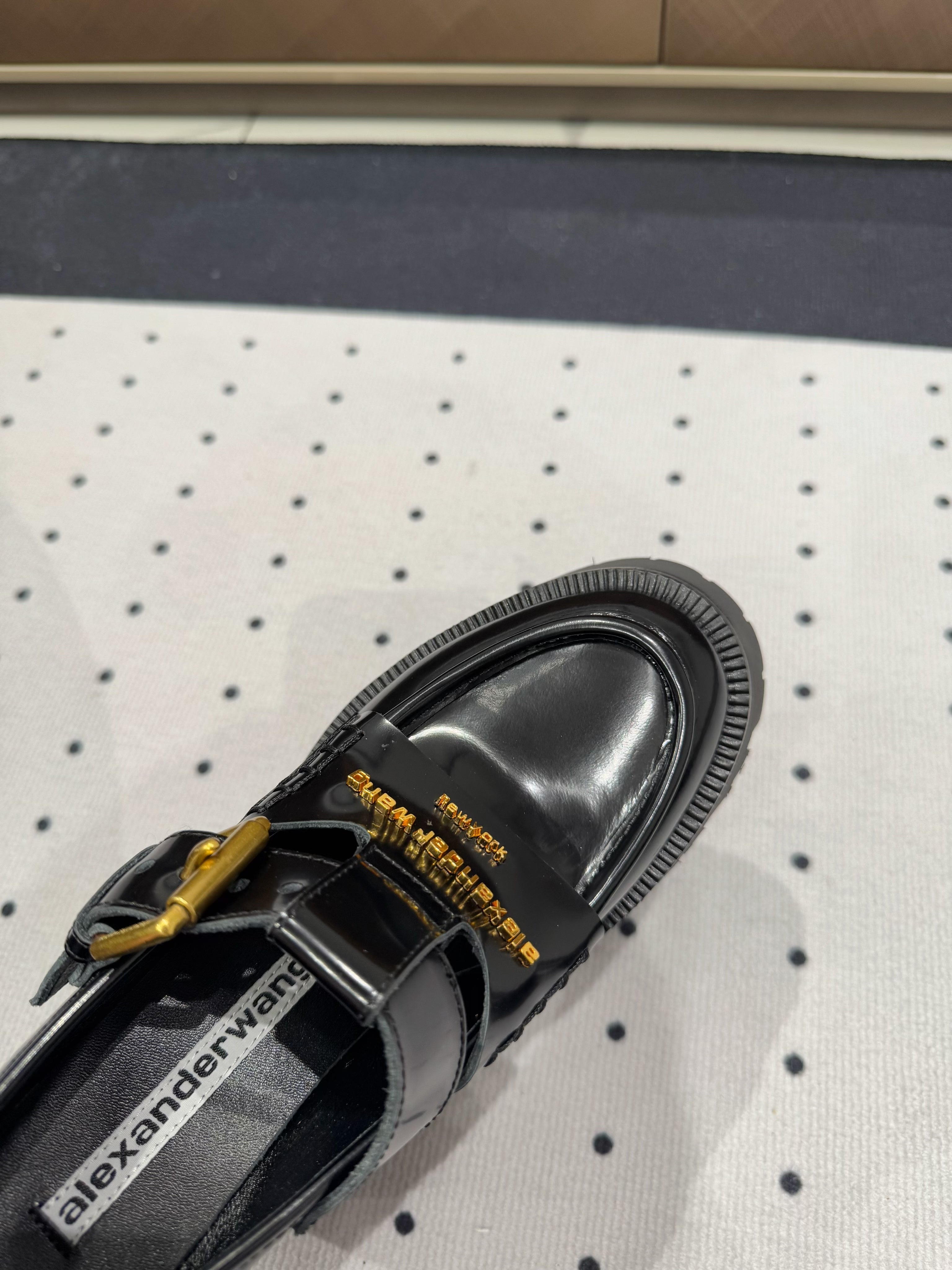 CARTER HIGH-HEEL LOAFER 85MM IN BLACK CALFSKIN