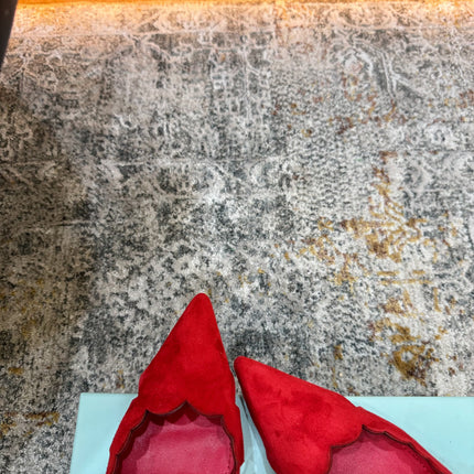 AQUAZZURA 26S SLINGBACK 60 MM IN RED SUEDE