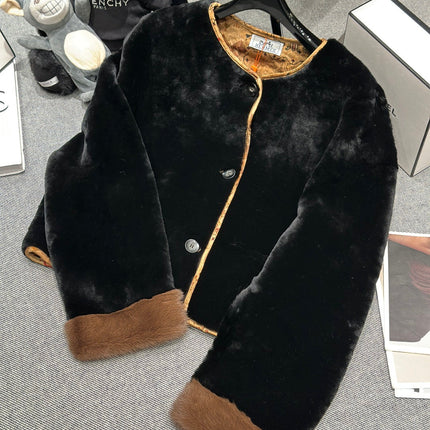 HERMES 25S REVERSIBLE FUR JACKET 474