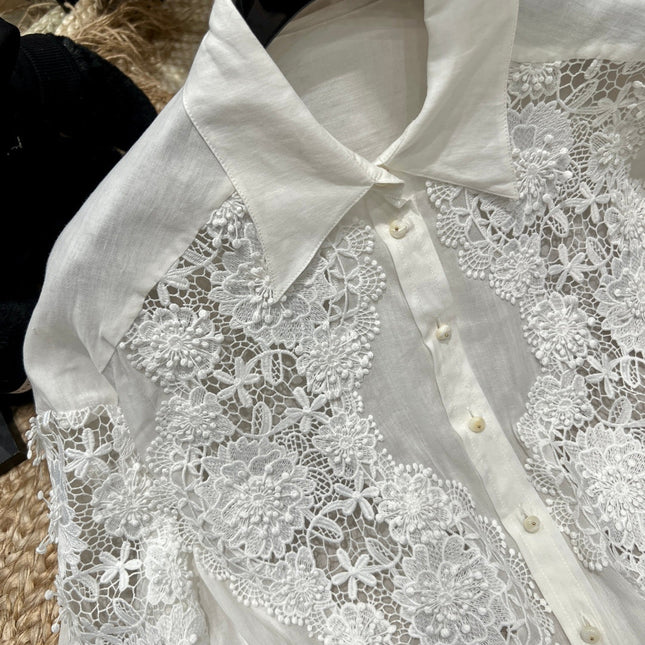 ZIMMERMANN 26S LACE SHIRT STYLE 146