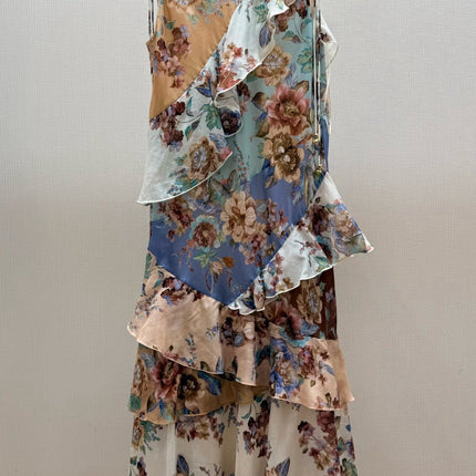 ZIMMERMANN 26S FLORAL CASCADE MIDI DRESS STYLE 157