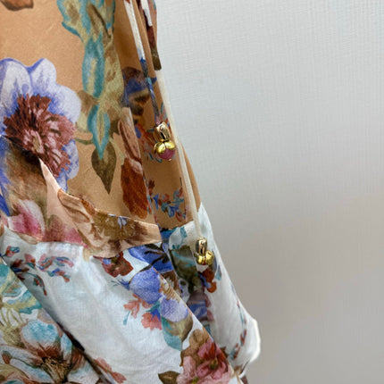 ZIMMERMANN 26S FLORAL CASCADE MIDI DRESS STYLE 157