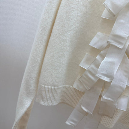 DIOR 26S BOW-TIE ROUND-NECK KNIT SWEATER 1385