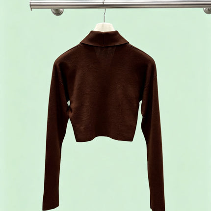 LORO PIANA 26S CROPPED KNIT CARDIGAN 873
