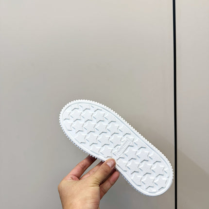 MIUMIU 26S PLATFORM SNEAKERS IN LIGHT YELLOW CANVAS