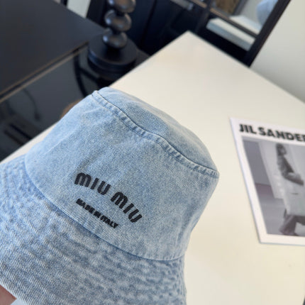 MIUMIU 26S DENIM BUCKET HAT 340425